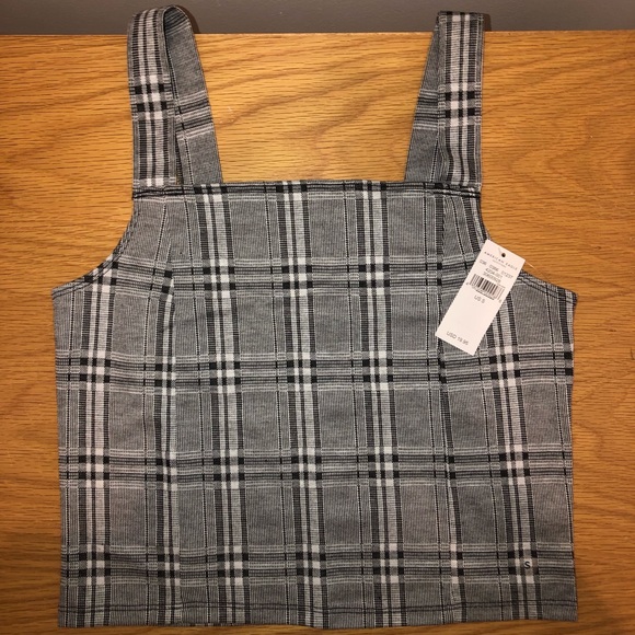 American Eagle Outfitters Tops - 🆕 American Eagle • plaid cropped tank top